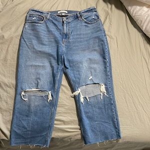 Abercrombie & Fitch The Ankle Straight Ultra High Rise (Curve Love)